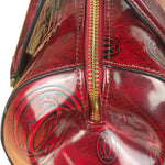 Cartier Red Patent Leather Logo Embossed Handbag