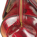 Cartier Red Patent Leather Logo Embossed Handbag