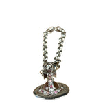 Vivienne Westwood Silver 3D Pink Orb Bracelet
