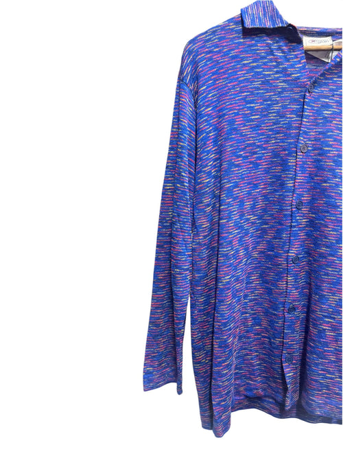Missoni Sport Multicolor Knit Polo Full-Sleeve Shirt