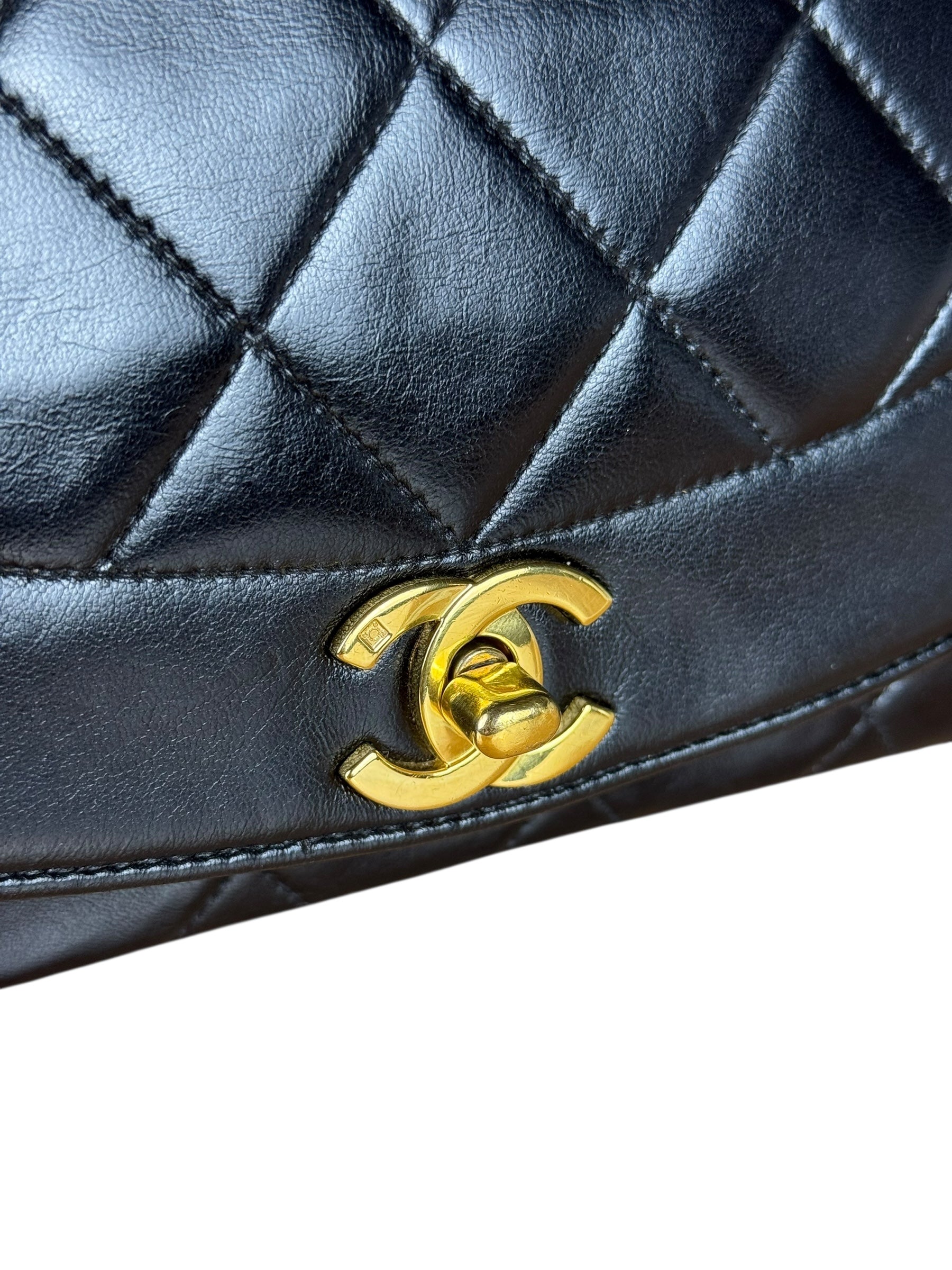 Chanel CC Diana Flap Bag Black 1994
