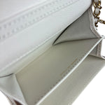 Chanel Classic Flap Card Holder on Chain Quilted Caviar Black