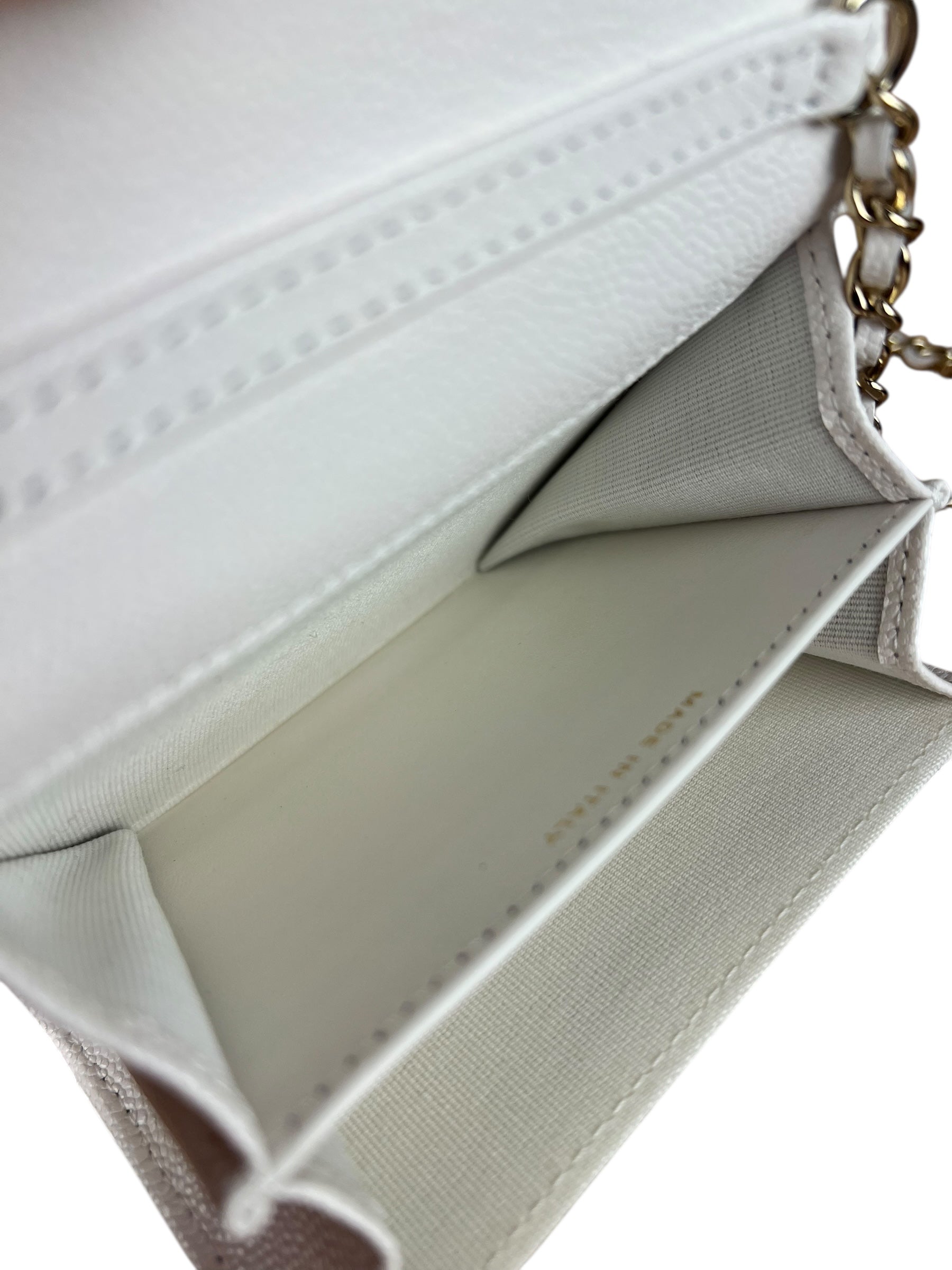 Chanel Classic Flap Card Holder on Chain Quilted Caviar Black