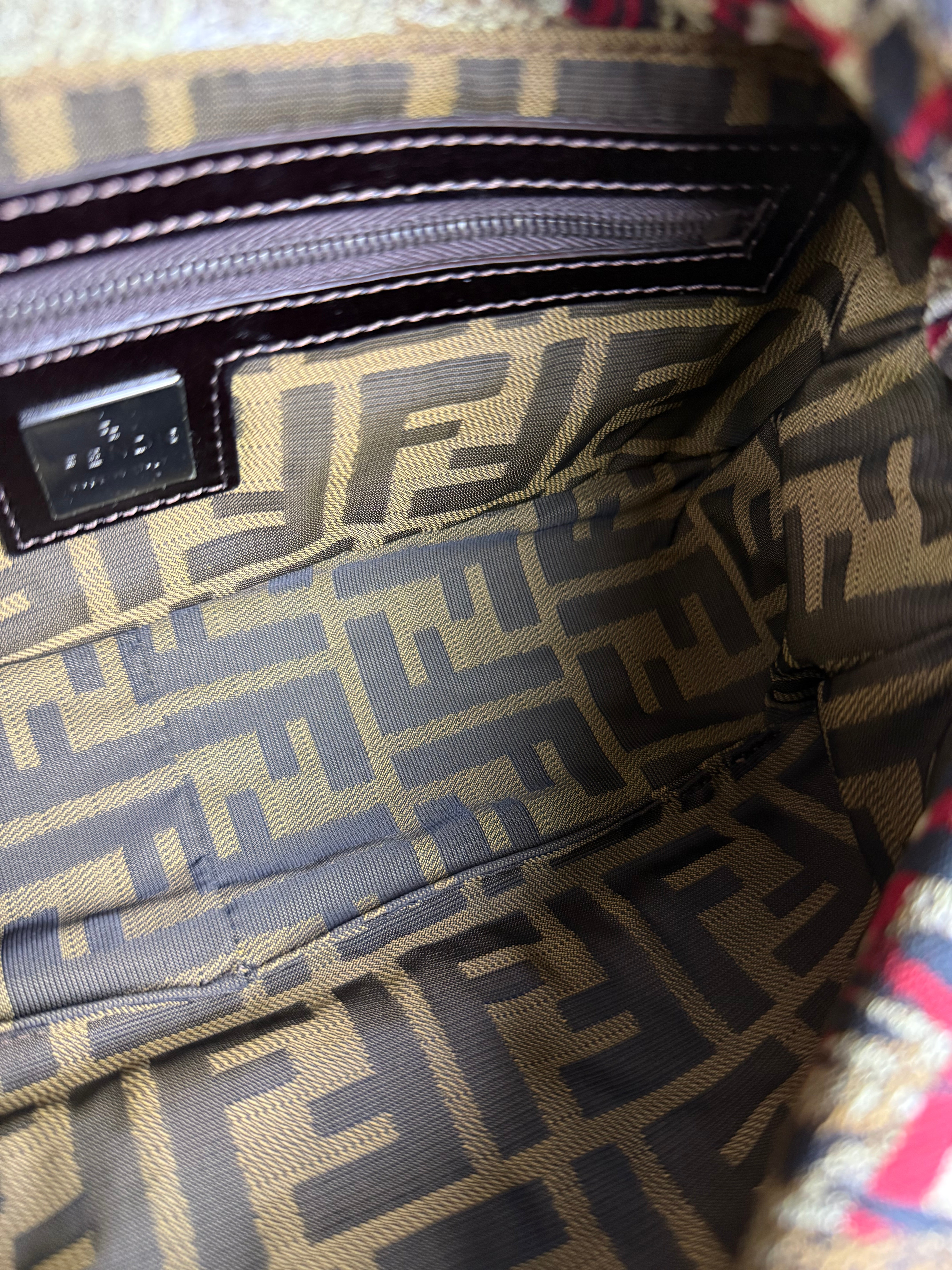 Fendi FF Bird Print Baguette