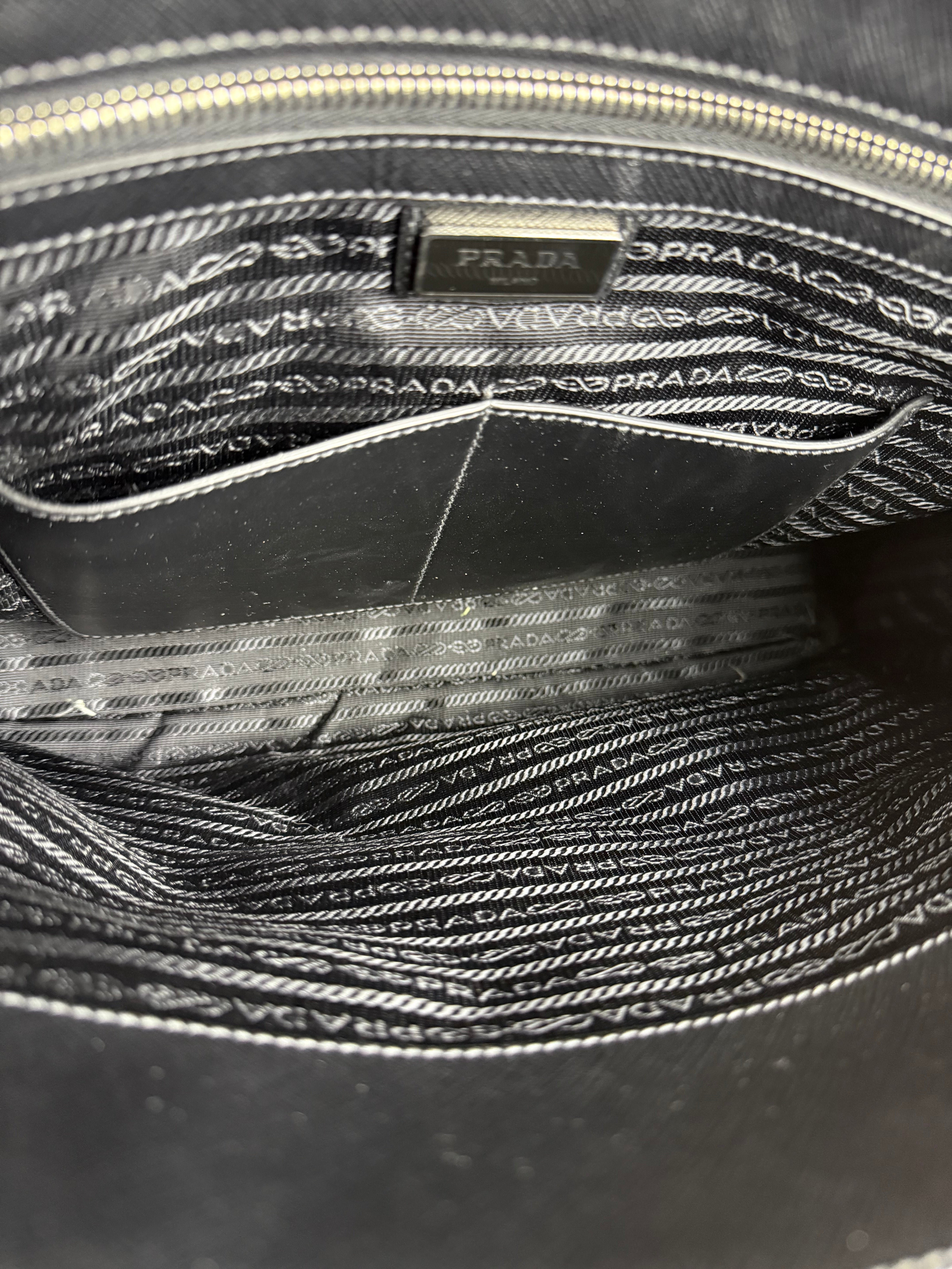 Prada Black Saffiano Leather Galleria Tote