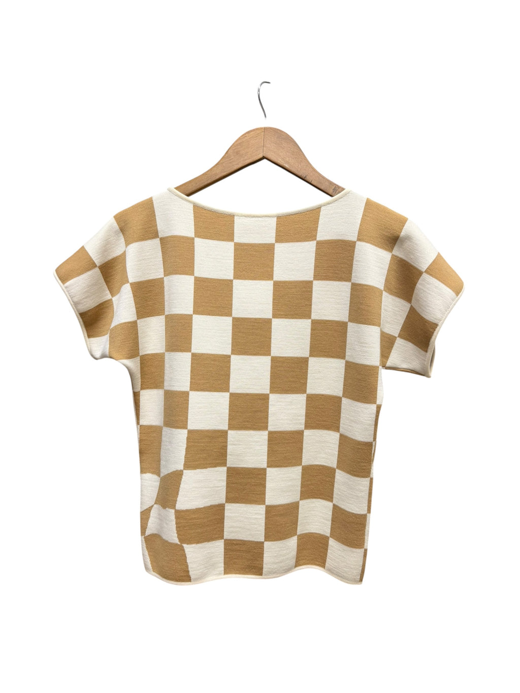 Loewe Wool Checkered Brown/Ivory Top