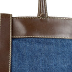 Chanel Denim CC Leather Lined Tote Bag 2001