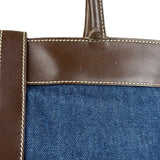 Chanel Denim CC Leather Lined Tote Bag 2001
