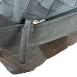 Bottega Veneta Black Rubber Intrecciato Messenger Bag