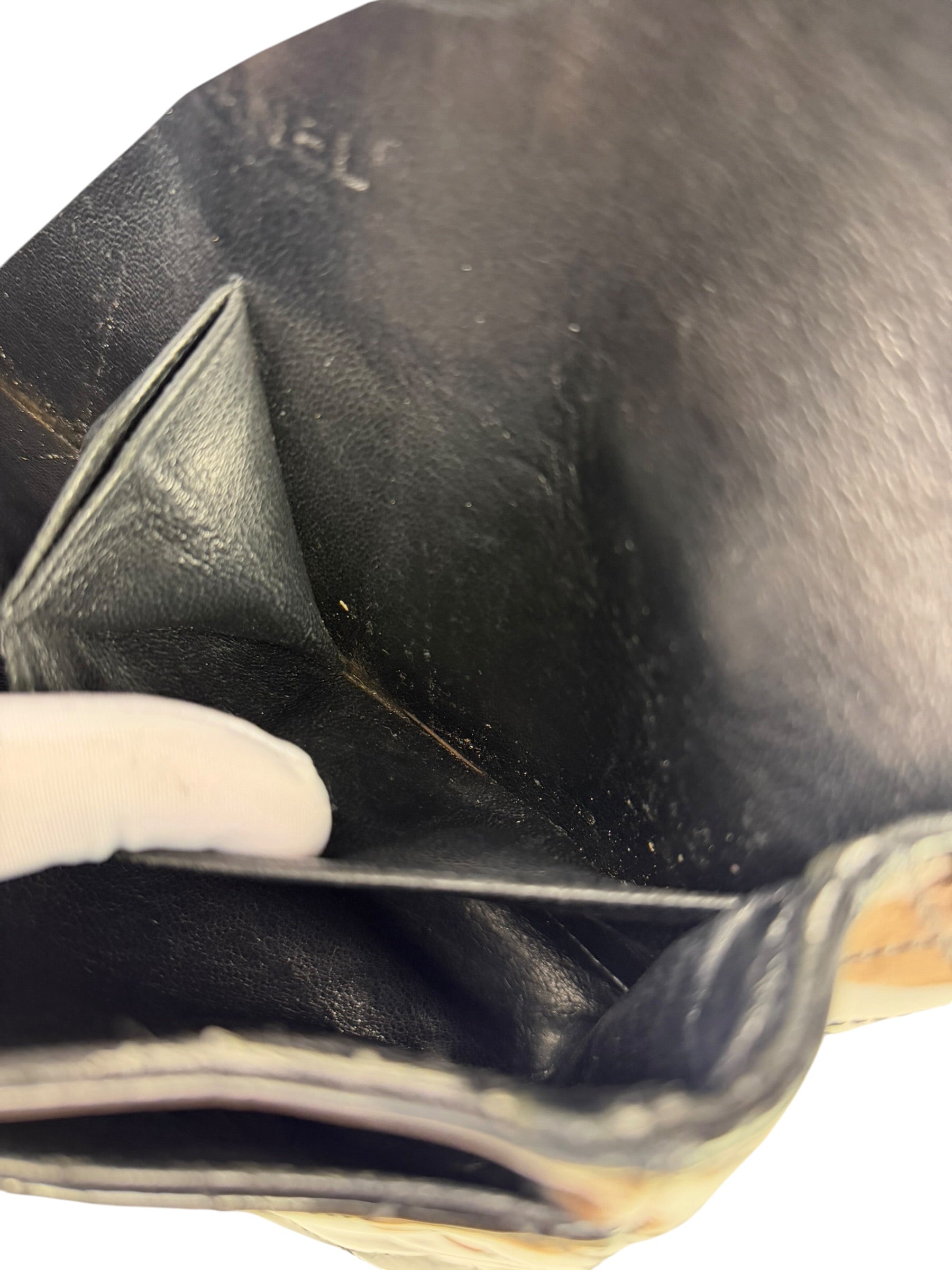 Chanel Black Patent Quilted Leather Double Flap Bag