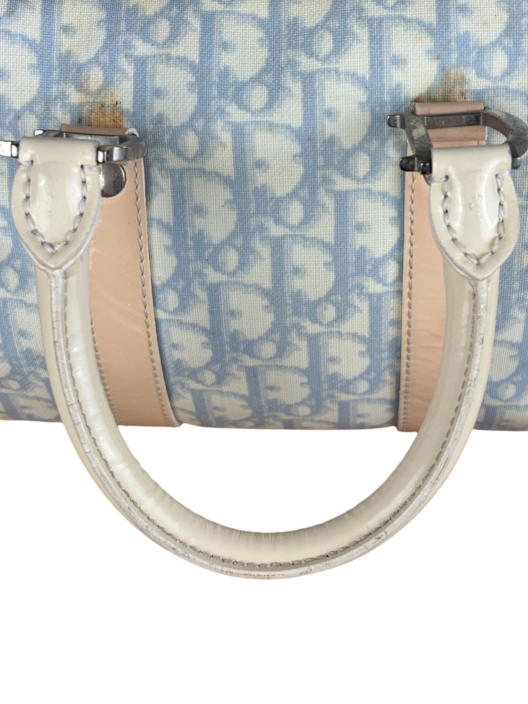 Christian Dior Vintage Trotter Canvas Mini Boston Bag
