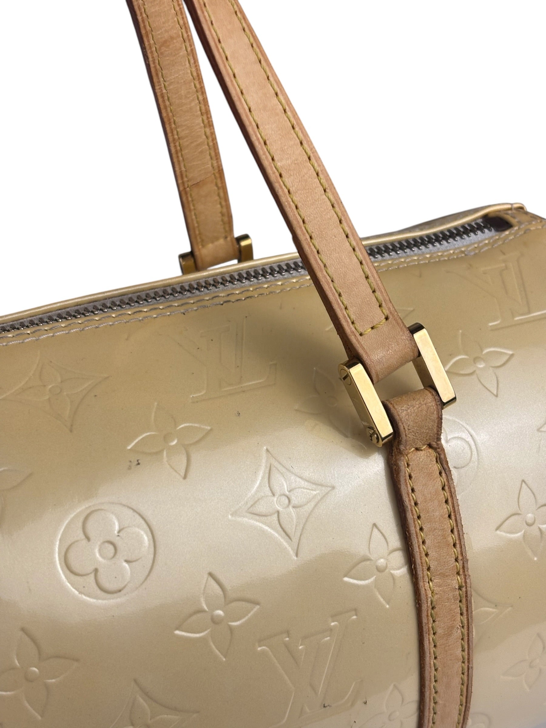 Louis Vuitton Yellow Monogram Vernis Bedford Handbag