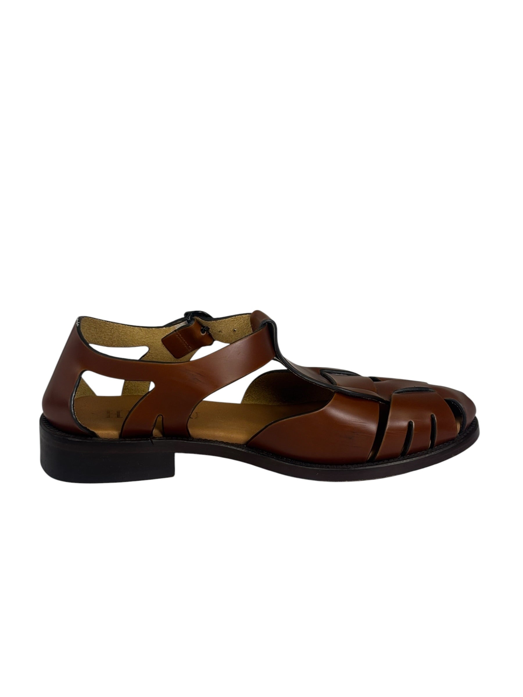 Hereu Brown Leather Pesca Fisherman Sandals