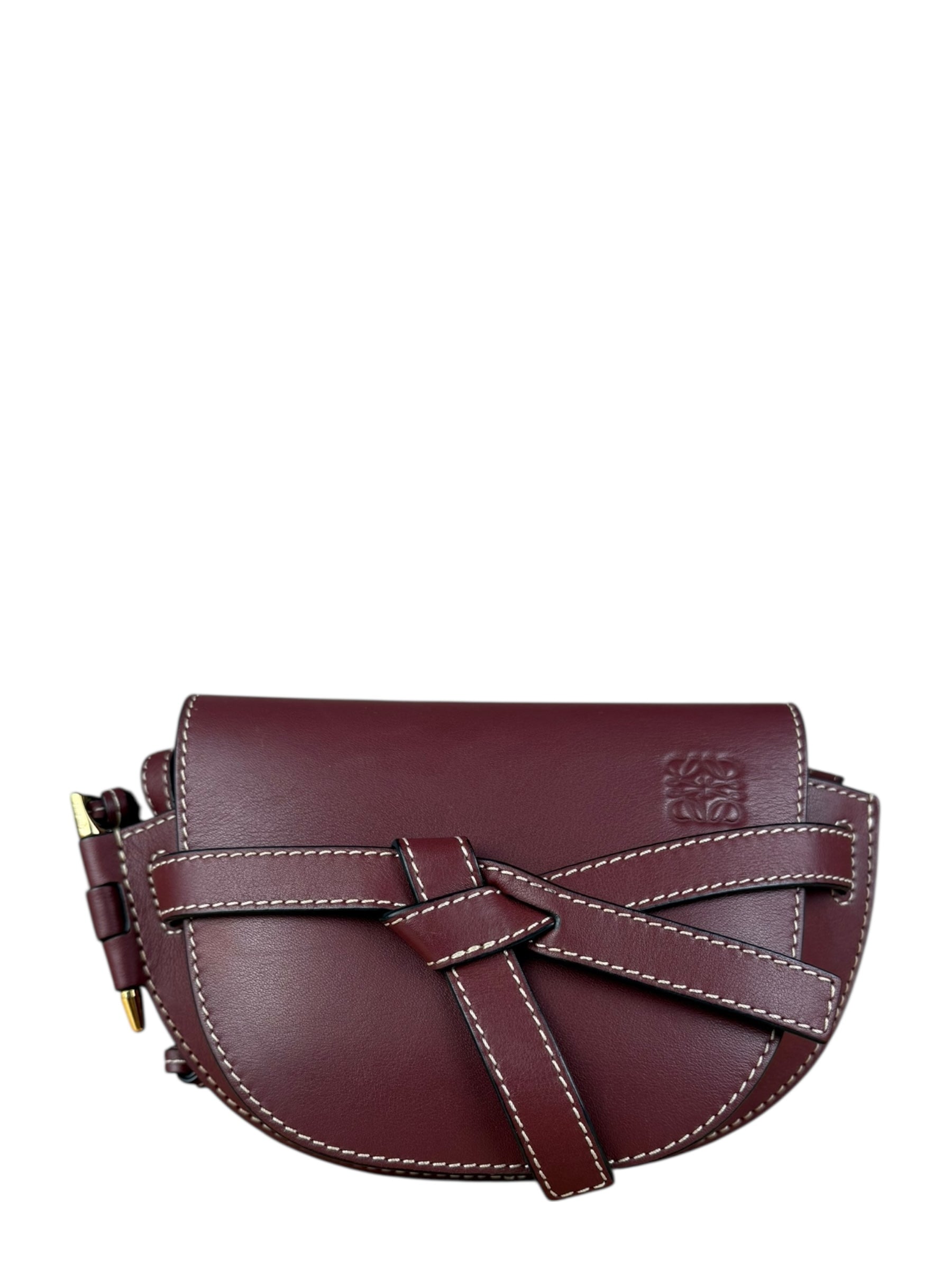Loewe Mini Burgundy Gate Crossbody