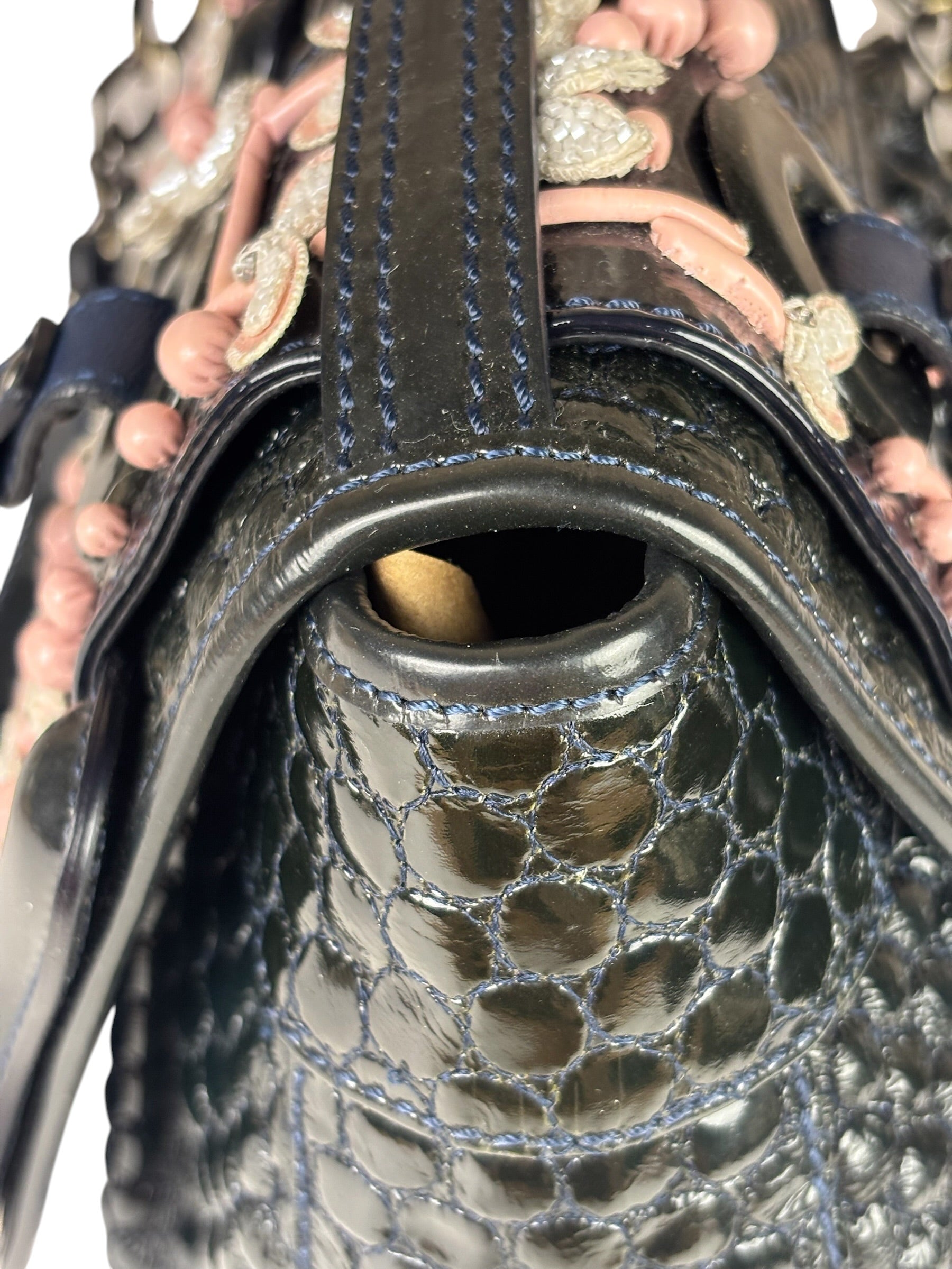 Fendi Patent Leather Romanesque B Buckle Bag