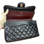 Chanel Black Caviar Quilted Leather Classic Jumbo Double Flap Bag 2011