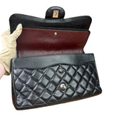 Chanel Black Caviar Quilted Leather Classic Jumbo Double Flap Bag 2011