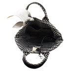 Chanel Bicolor Leather Trim Gingham Canvas Coco Mark Handbag 2010