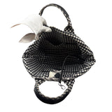 Chanel Bicolor Leather Trim Gingham Canvas Coco Mark Handbag 2010
