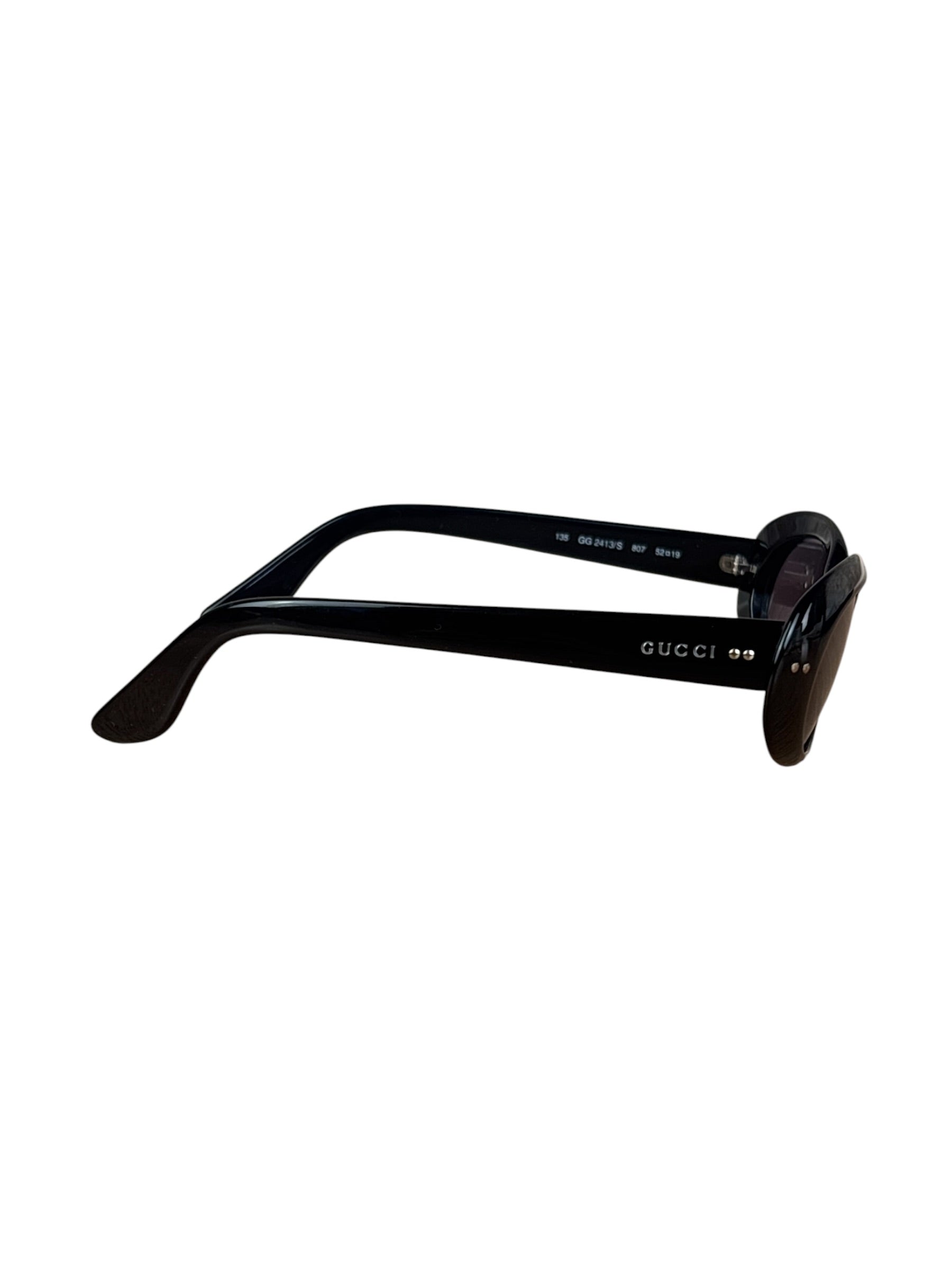 Gucci Black Oval Sunglasses ssed