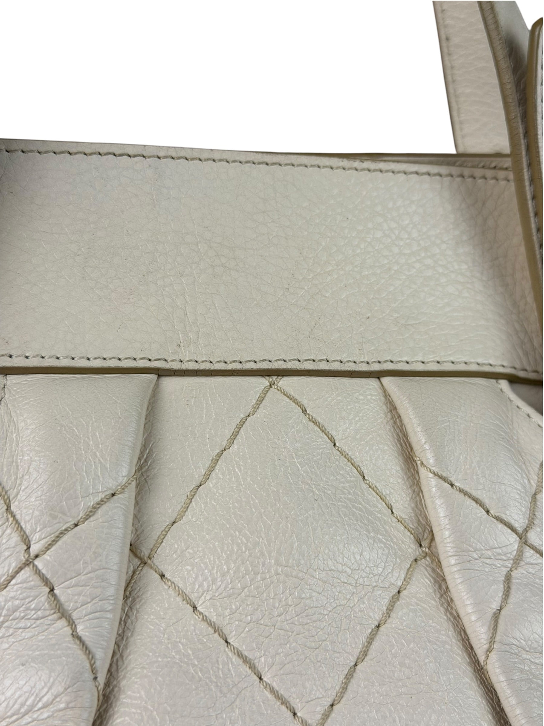 Chanel Beige Quilted Leather Tote 2009