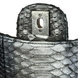 Chanel Black Python Leather Kiss-Lock Flap Bag 2015