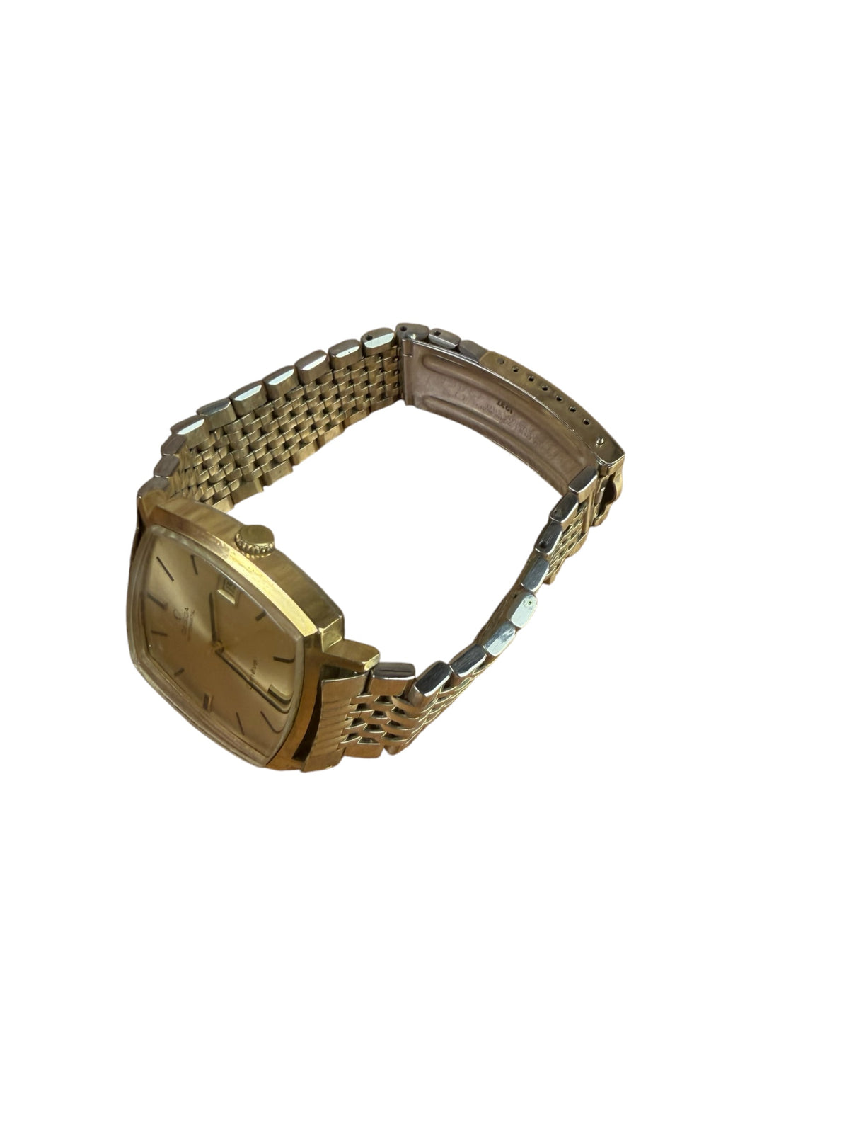 Omega Vintage Geneve Automatic Gold Plated Square Champagne Dial