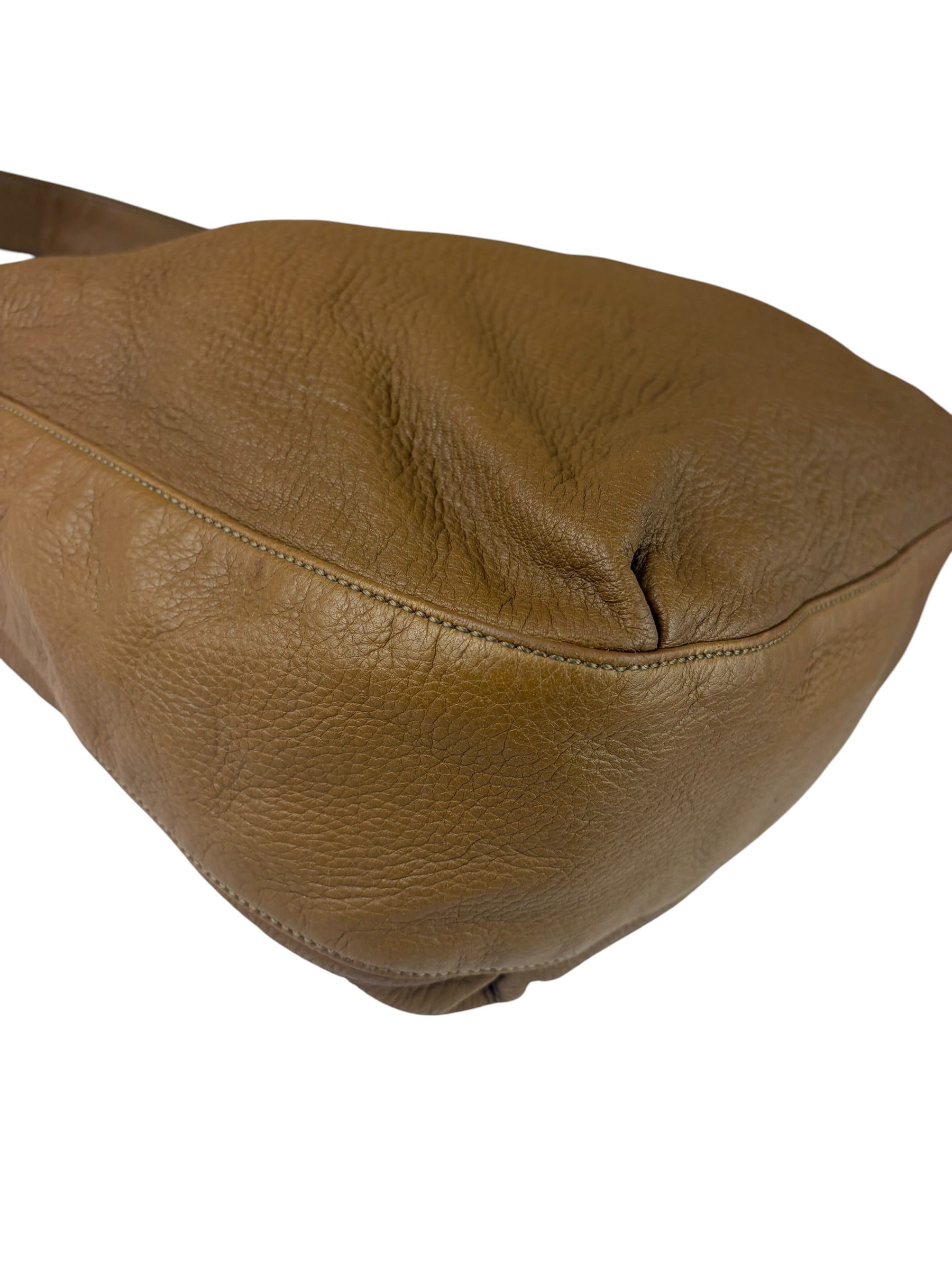 Gucci Tan Brown Leather Wave Hobo Bag