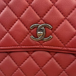 Chanel Red Caviar Leather Maxi Chain Flap Bag 2014