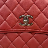 Chanel Red Caviar Leather Maxi Chain Flap Bag 2014