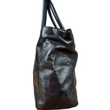 Prada Black Leather Tote Bag