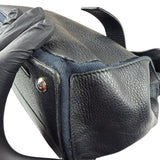 Saint Laurent Vintage Black Leather Top Handle Bag