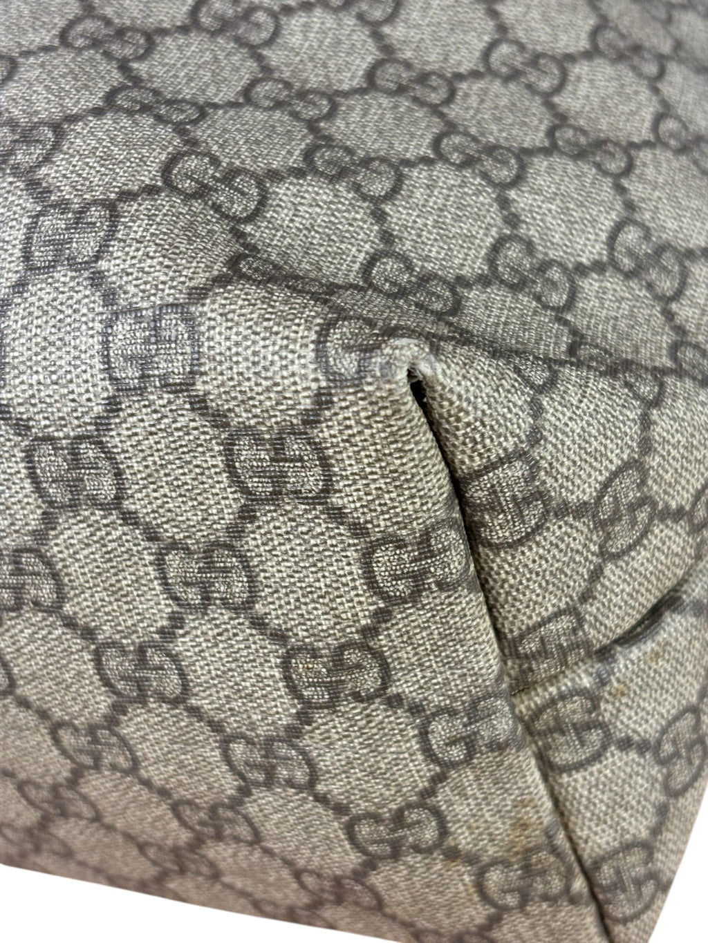 Gucci Beige/Grey Leather Canvas GG Joy Tote Bag