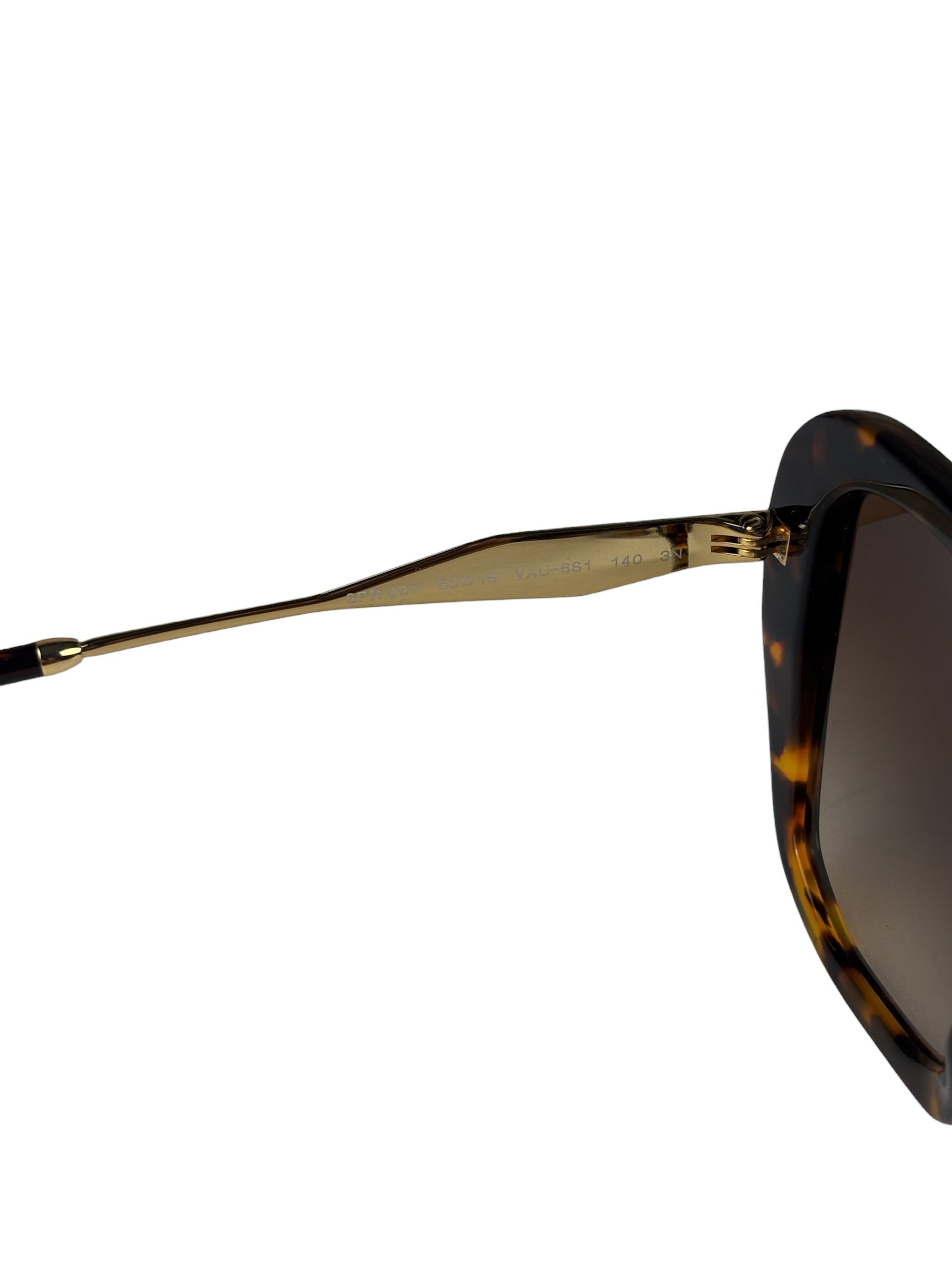 Prada Tortoise Shell SPY 03Y Oversized Butterfly Sunglasses