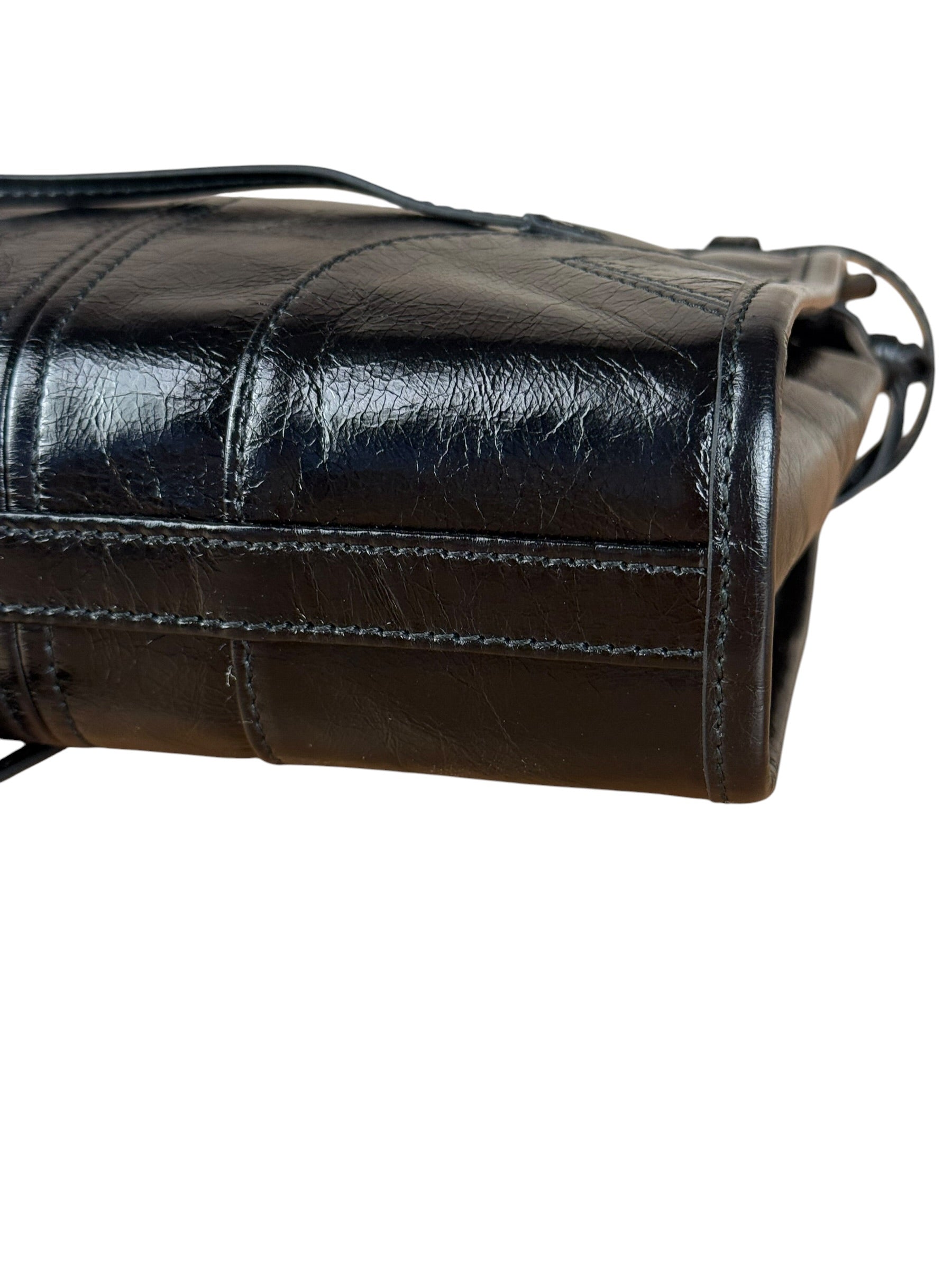 Prada Black Mini Bonnie Leather Shoulder Bag