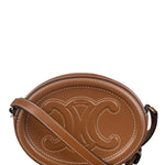 Celine Cuir Triomphe Oval Crossbody Brown