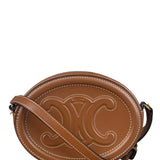 Celine Cuir Triomphe Oval Crossbody Brown