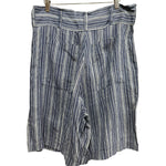 Dries Van Noten Striped Linen Shorts Navy