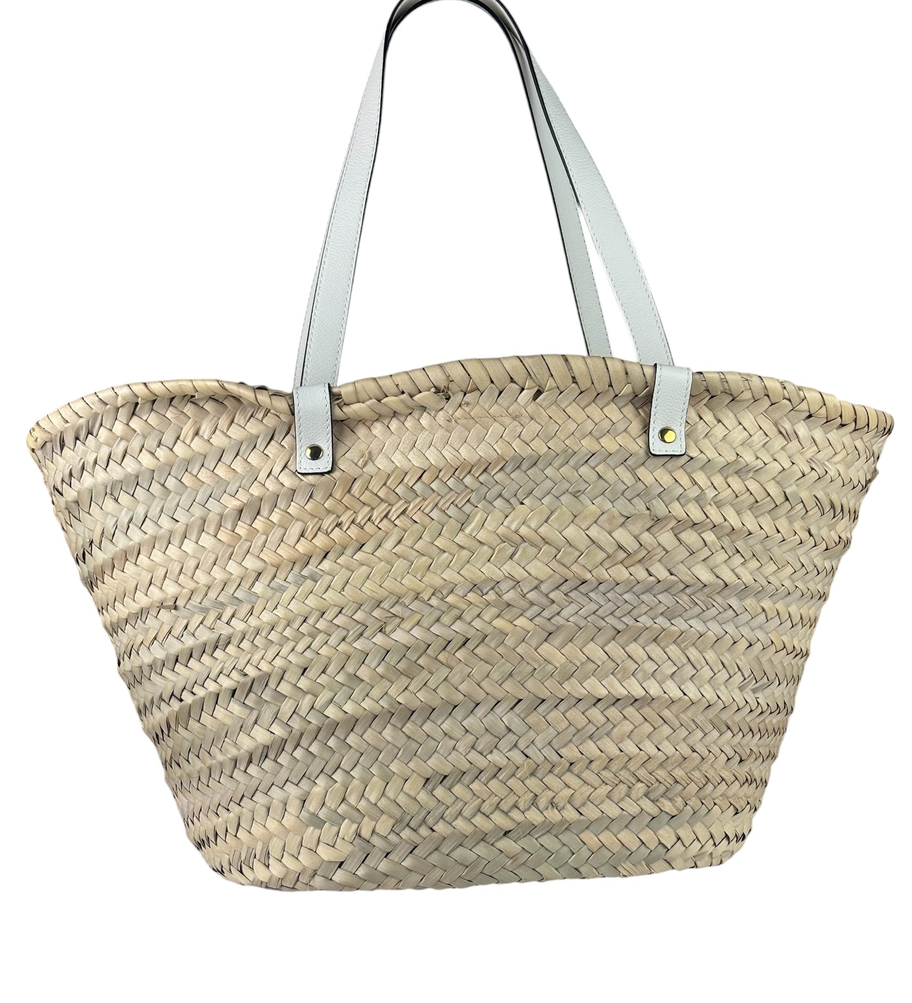 Versace Leather Trim Basket Bag