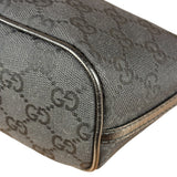 Gucci GG Vintage Black Canvas Monogram Boat Pochette