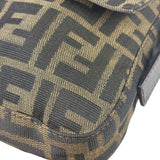 Fendi Brown Leather Trim Baguette