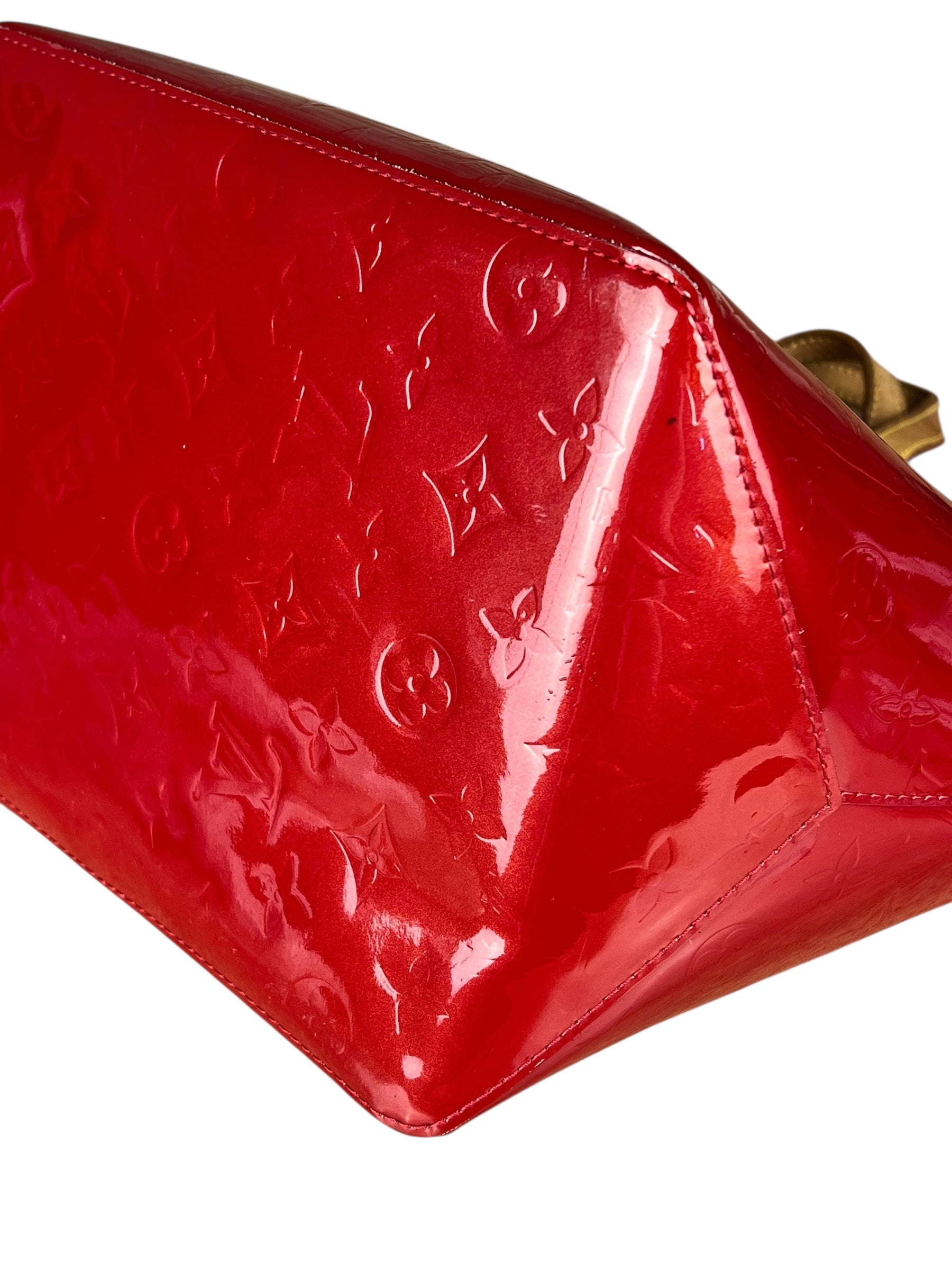 Louis Vuitton Red Monogram Vernis Bellevue Handbag