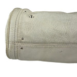 Chloé White Leather Paddington Handbag (Repainted)