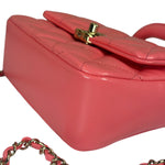 Chanel Pink Quilted Lambskin Two-Way Bag 2021