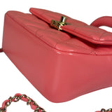 Chanel Pink Quilted Lambskin Two-Way Bag 2021