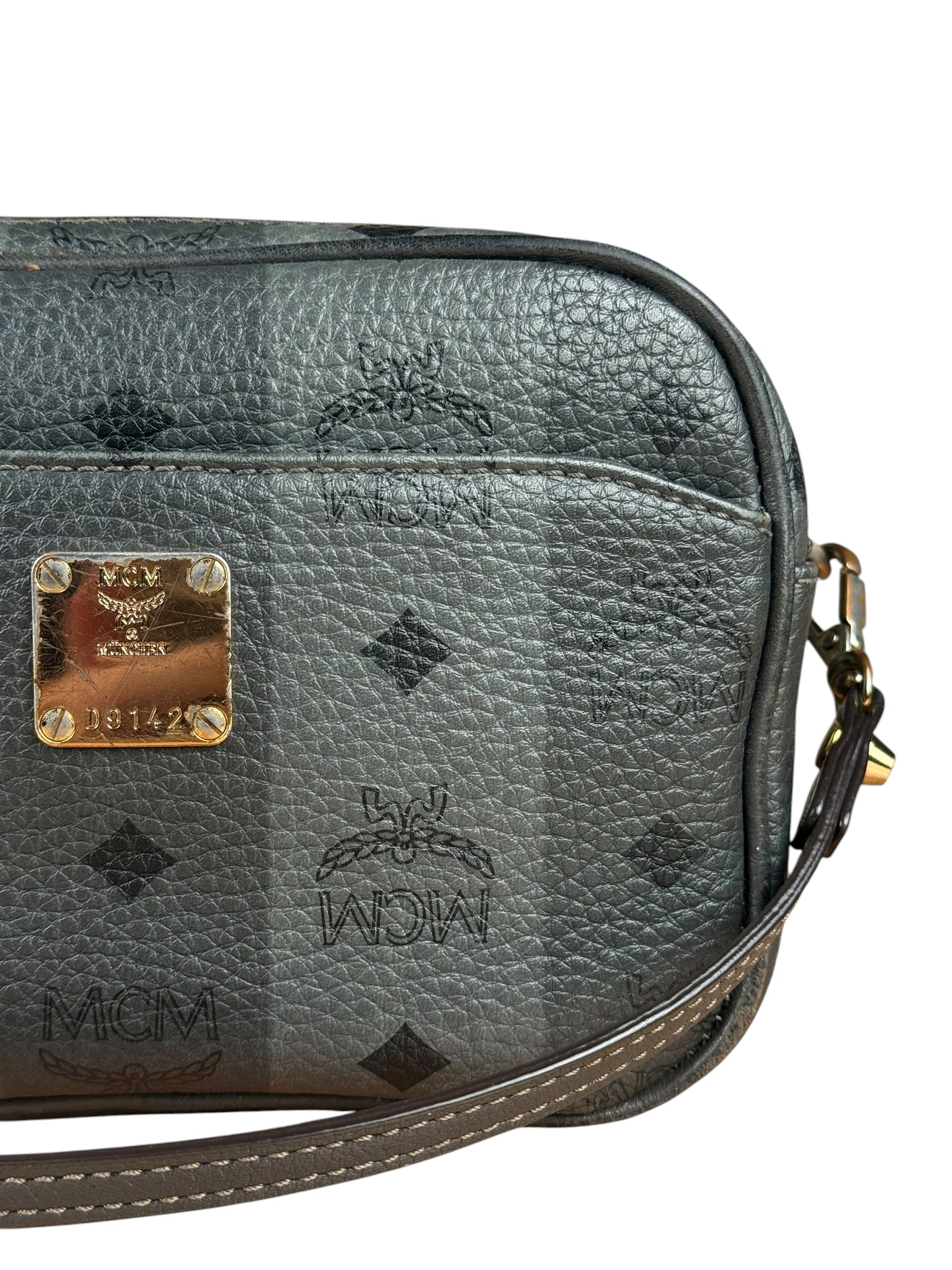 MCM Monogram Stripe Camera Crossbody