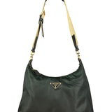 Prada Shoulder Bag Green Canvas Strap