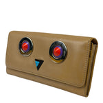 Fendi Beige Monster Face Leather Long Wallet