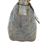 Fendi Light Denim Toned Canvas Baguette Shoulder Bag