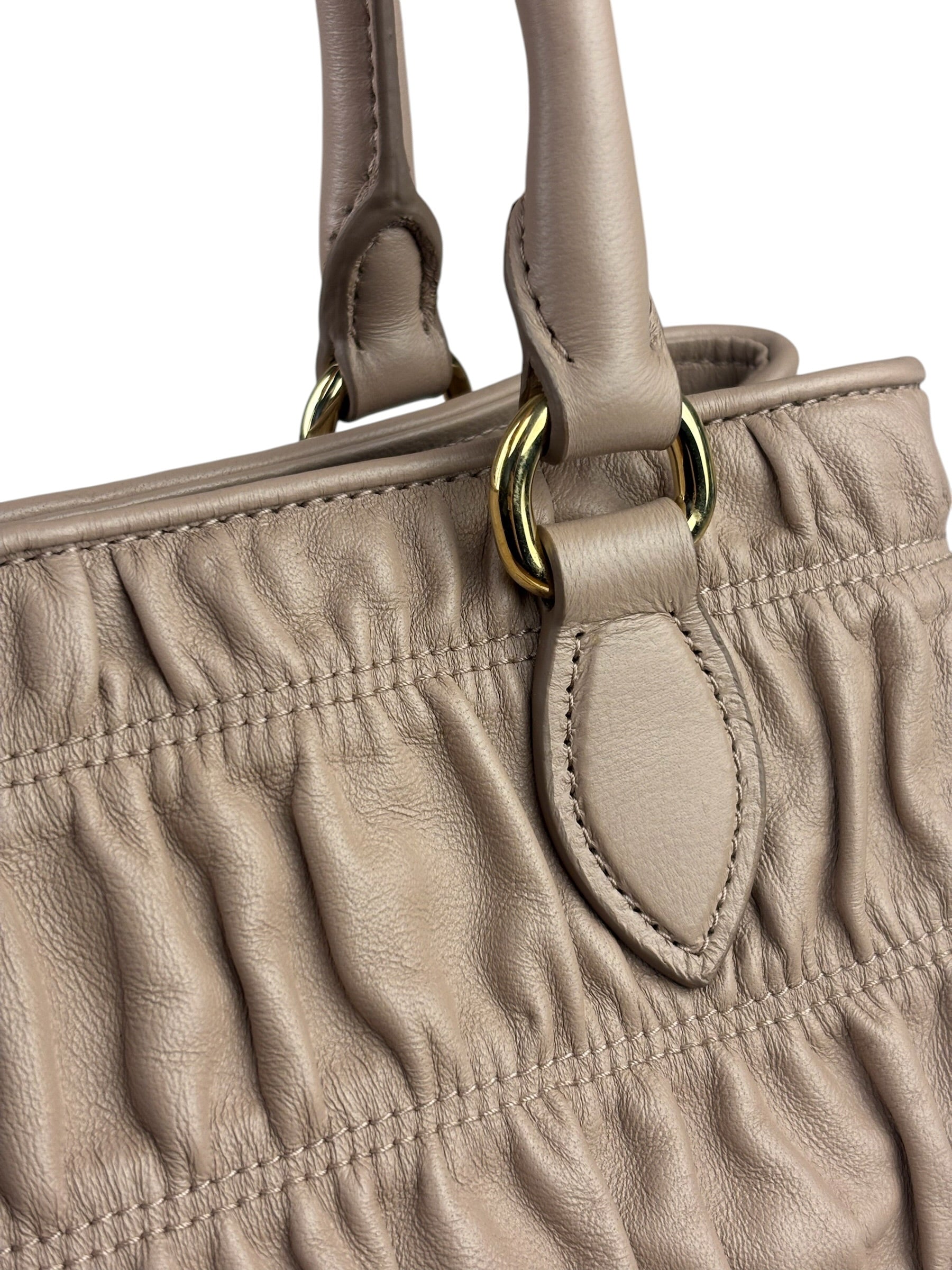Prada Blush Pink  Gaufre Nappa Leather Two-Way Bag